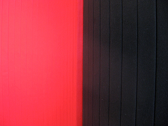 red and black room partition detail