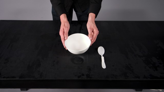 The table reacts to objects within its vicinity.