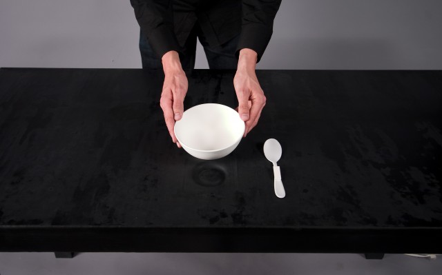 The table reacts to objects within its vicinity. 