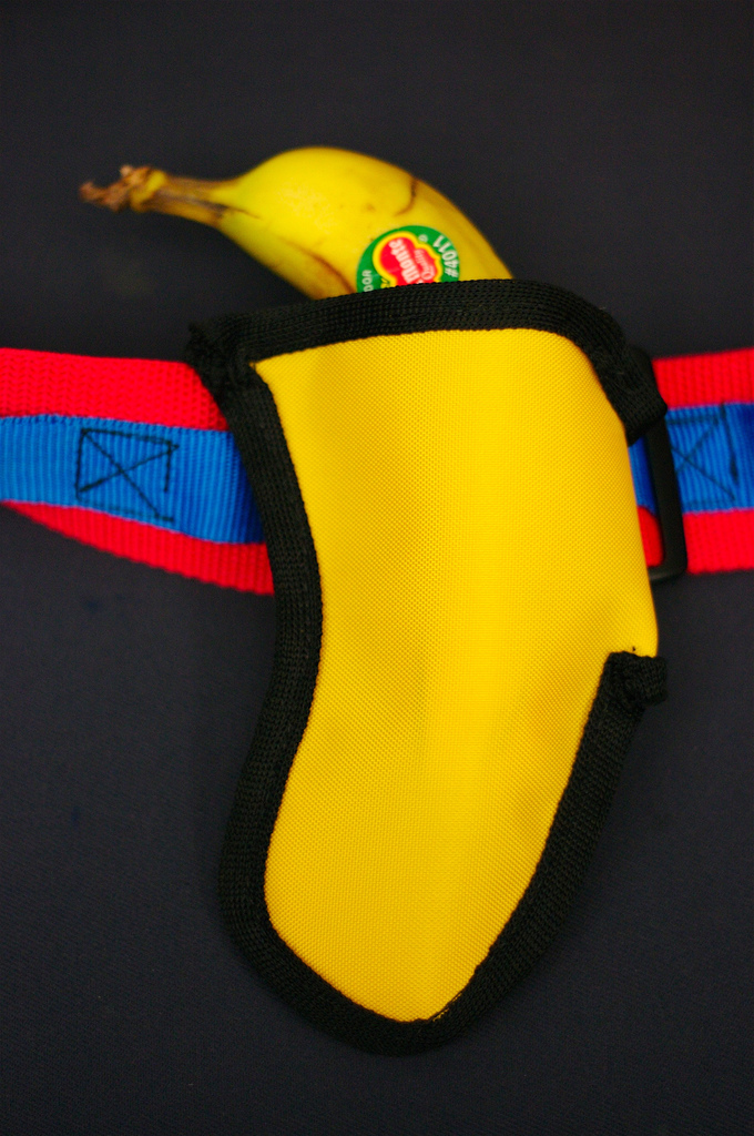 banana in yellow holster
