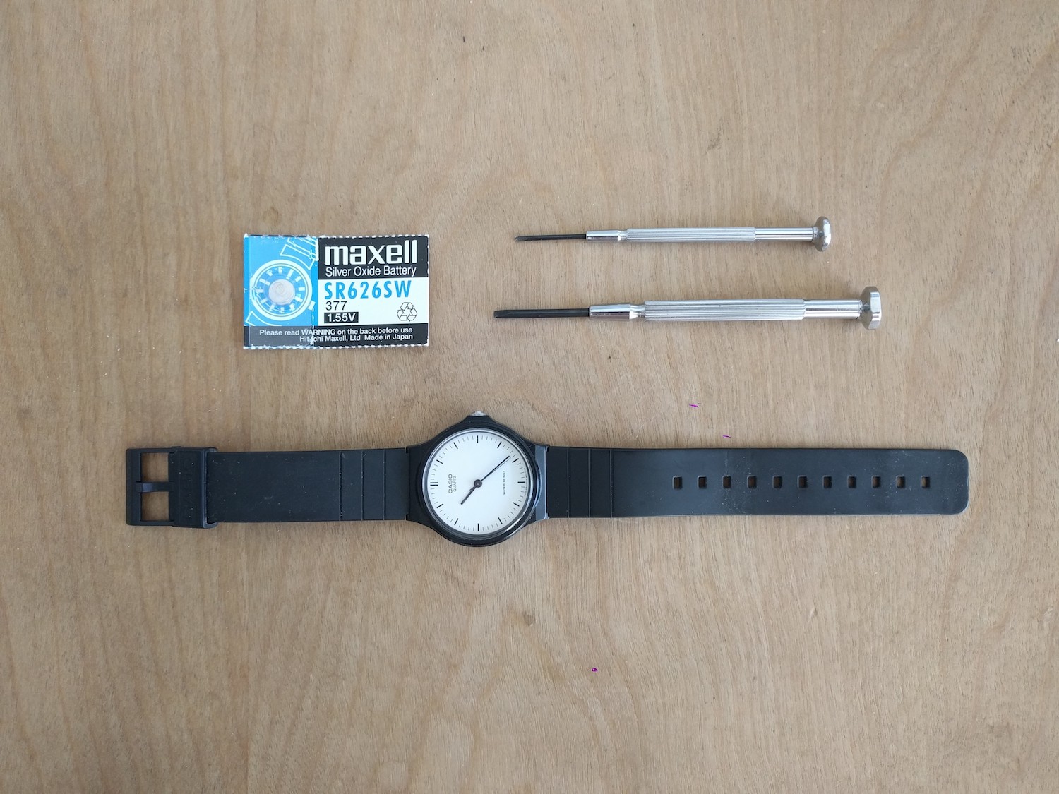 Casio MQ-24 watch battery replacement – Jeff