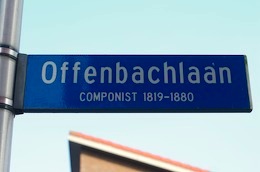 photo of blue street sign in Netherlands