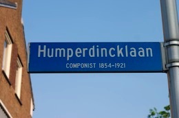 photo of blue street sign in Netherlands