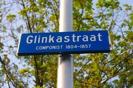 photo of blue street sign in Netherlands