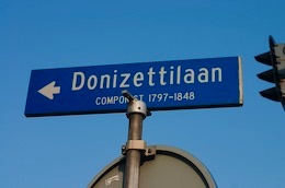 photo of blue street sign in Netherlands