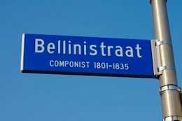 photo of blue street sign in Netherlands