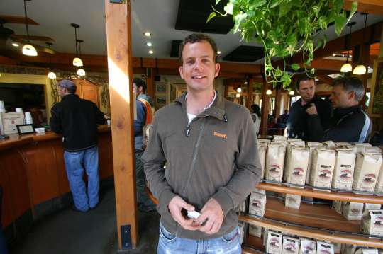 Man in coffee shop