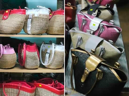 Woven and stitched bags