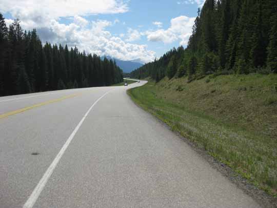 Windy highway in the mountains