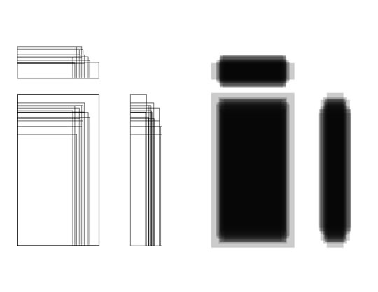 Overlapping rectangles in wireframes and slightly transparent black